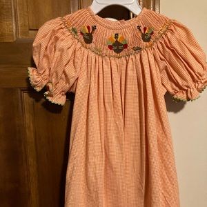 Girls Silly Goose smocked Thanksgiving Dress size 2